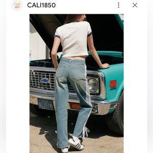 Cali1850 Women's Classic Blue Straight Leg Jeans